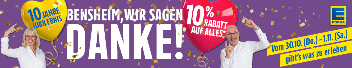 Bensheim, wir sagen Danke! 10 Jahre Jubilebnis Bensheim, wir sagen Danke! 10 Jahre Jubilebnis